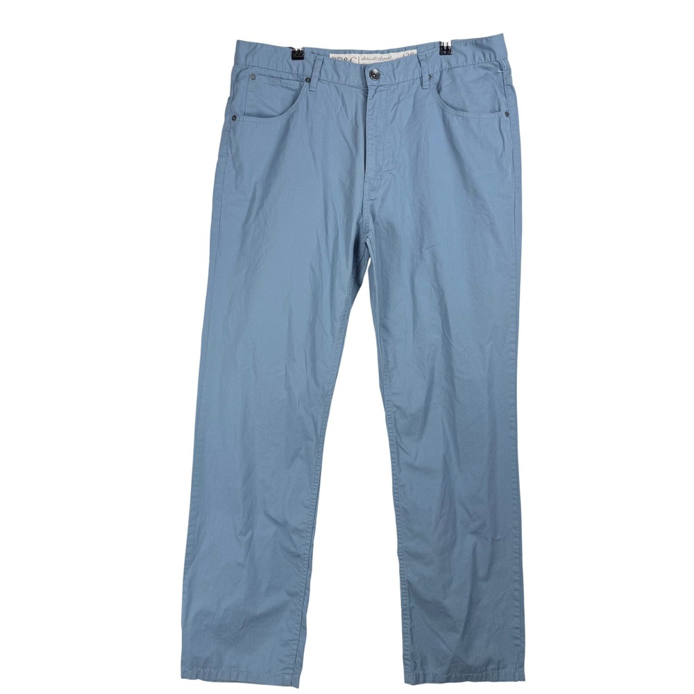 PD&C Authentic Apparel Mens Light Blue 100% Cotton Straight Leg Chino Pants